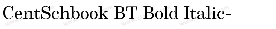 CentSchbook BT Bold Italic字体转换